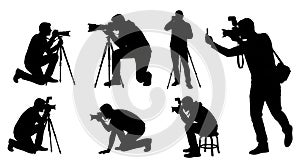 Photographer Silhouettes Set
