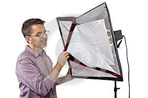 Photographer with Studio Lighting