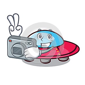 Photographer ufo mascot cartoon style