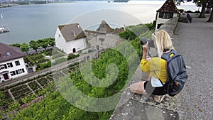 photographer woman by Rapperswil-Jona skyline