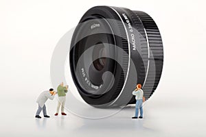 Photographers miniatures and Photographic lens