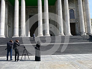 Photographers at a wedding