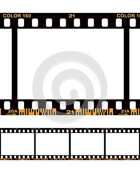 Photographic analog film border