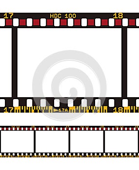 Photographic analog film border