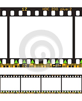 Photographic analog film border