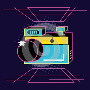 photographic camera of nineties retro