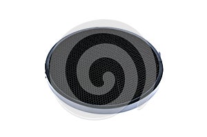 Photographic honeycombs on white background