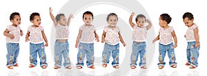 Photographic sequence of a hyperactive baby