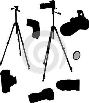 Photographic set silhouette