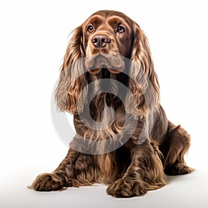 Photographically Detailed Portrait Of Brown Male Cocker Spaniel