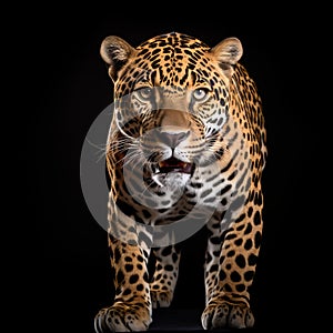 Photographically Detailed Portrait Of A Jaguar In Studio