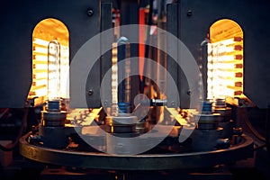 Technological line for the production of plastic bottles