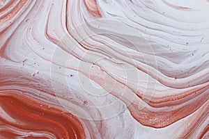 Photography of abstract marbleized effect background. brown, orange, gray and white creative colors. Beautiful paint