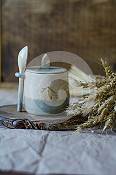 Handmade ceramic craft ware. Cup