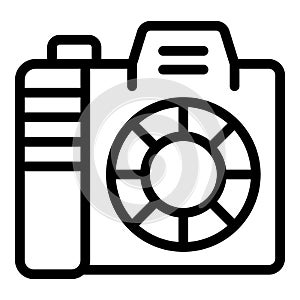 Photography camera equipment icon outline vector. Snapshot paparazzi apparatus