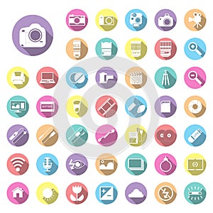 Photography camera icons