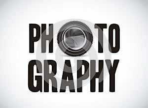 Photography with camera lens photo