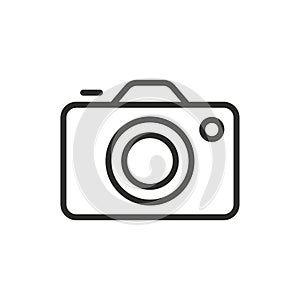 Photography camera line art icon for apps and websites