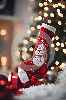 Photography of a Christmas sockings with xmas ornaments in the background, nataline wallpaper