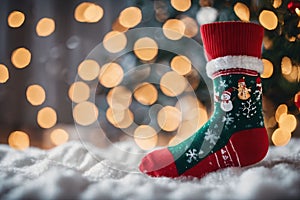 Photography of a Christmas sockings with xmas ornaments in the background, nataline wallpaper