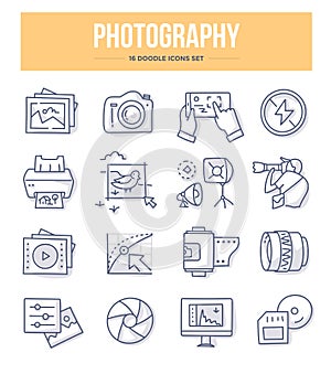 Photography Doodle Icons