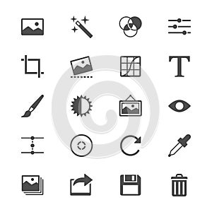 Photography flat icons