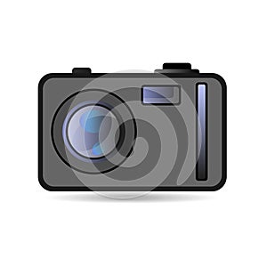 Photography icon. Photo and video logo set with aperture modern flat color style can for use photostudio