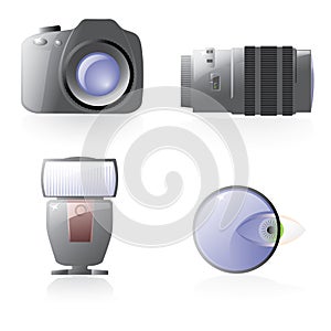 Photography icon set design