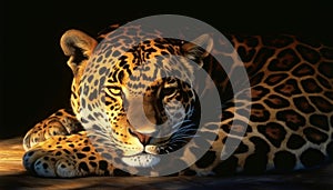 Photography of a jaguar close up generative AI