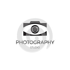 Photography line logo template