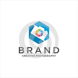 Photography Logo . Camera Logo Icon Template Vector   Stock Design Illustration