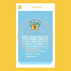 Photography mobile vertical banner design design. Vector