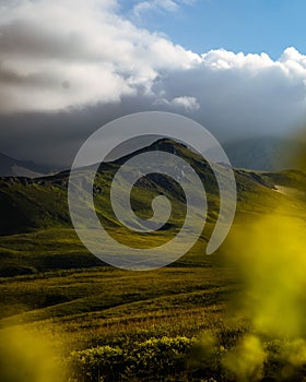 Photography of the mountain Oshten. Dramatic sky