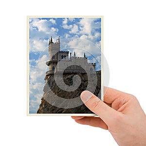 Photography of old castle in hand