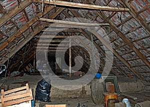 Photography of old Scarry attic