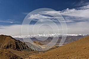 Photography Point Leh City,Mountain road of Ladakh, Northern India. Beautiful landscape of Ladakh, India.