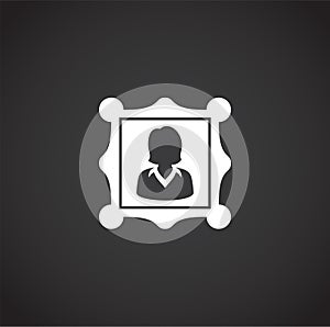 Photography related icon on background for graphic and web design. Creative illustration concept symbol for web or photo