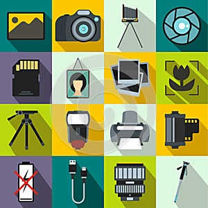 Photography set icons