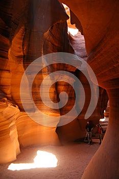 Photography in a slot canyon