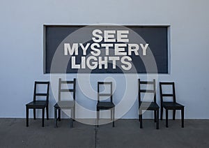 Photography spot in Marfa, Texas referring to the famous Marfa mystery lights.