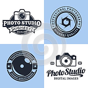 Photography Studio Logo, Labels, Icons and Design Elements