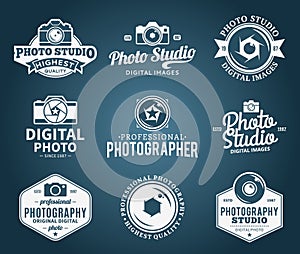 Photography Studio Logo, Labels, Icons and Design Elements