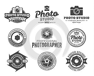 Photography Studio Logo, Labels, Icons and Design Elements