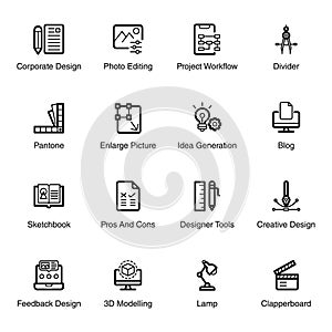 Photography Tools Line Vectors