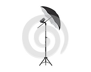 Photography and Videography Lighting Studio or Umbrella Light Stand Illustration