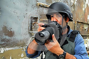 Photojournalist documenting war and conflict