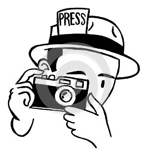 Photojournalist vector illustration