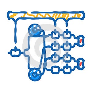 photonics quantum technology icon doodle illustration