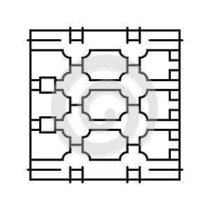 photonics quantum technology line icon vector illustration