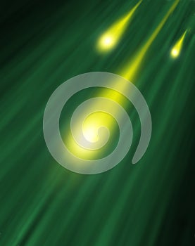 Photons flying through a green vortex photo